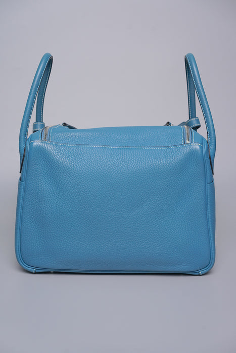 Hermes Lindy 30 in Blue Jeans Phw