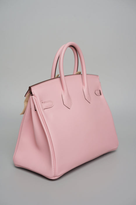 Hermes Birkin 25 in Rose Sakura Swift Phw (Brand New)