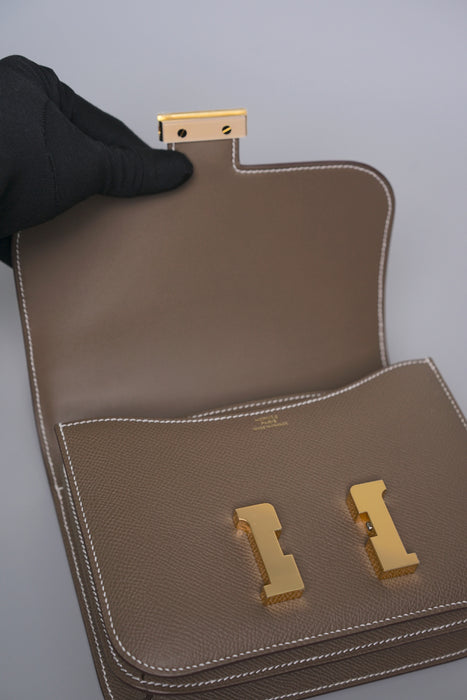 Hermes Constance 18 in Etoupe Epsom Ghw (Brand New)