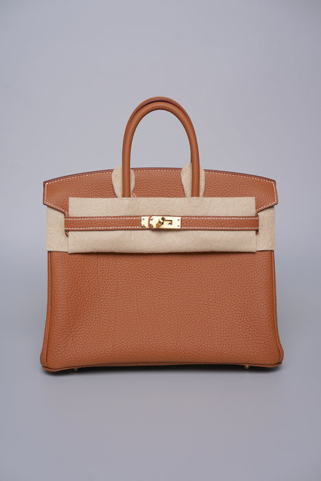 Hermes Birkin 25 in Gold Togo Ghw (Brand New)