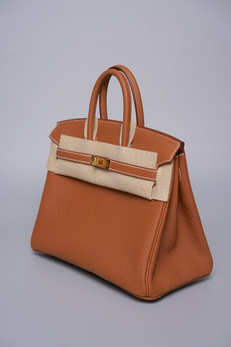 Hermes Birkin 25 in Gold Togo Ghw (Brand New)