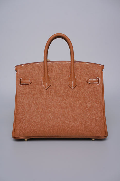 Hermes Birkin 25 in Gold Togo Ghw (Brand New)