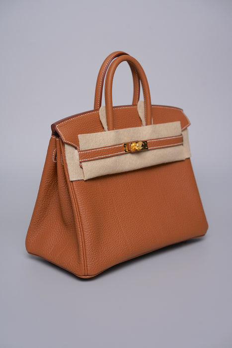 Hermes Birkin 25 in Gold Togo Ghw (Brand New)