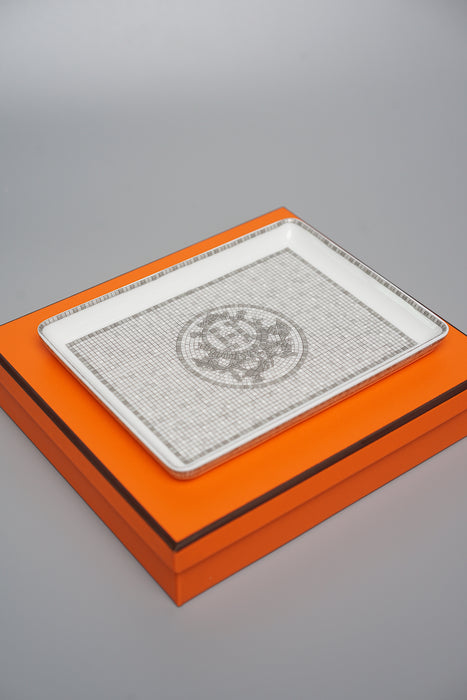 Hermes Mosaique Au 24 Platinum Tray (Brand New)