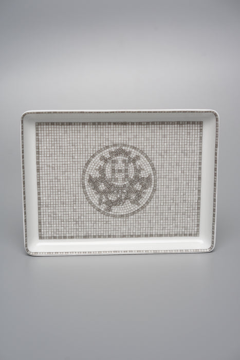 Hermes Mosaique Au 24 Platinum Tray (Brand New)