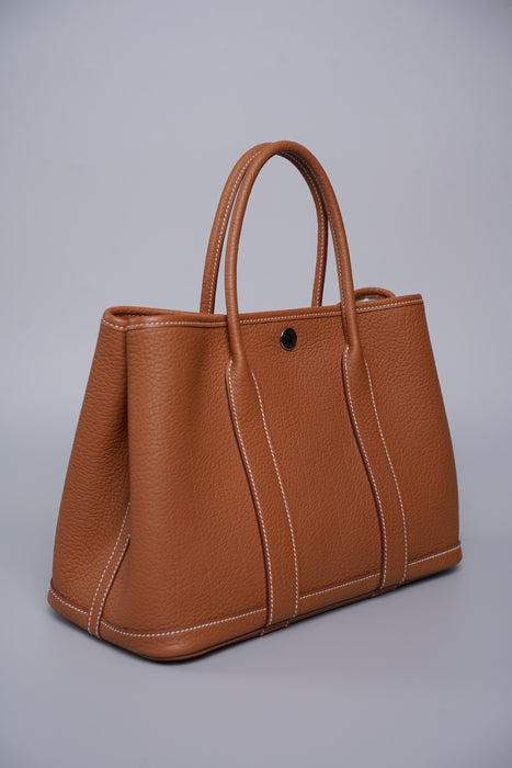 Hermes Garden Party 30 in Gold Phw