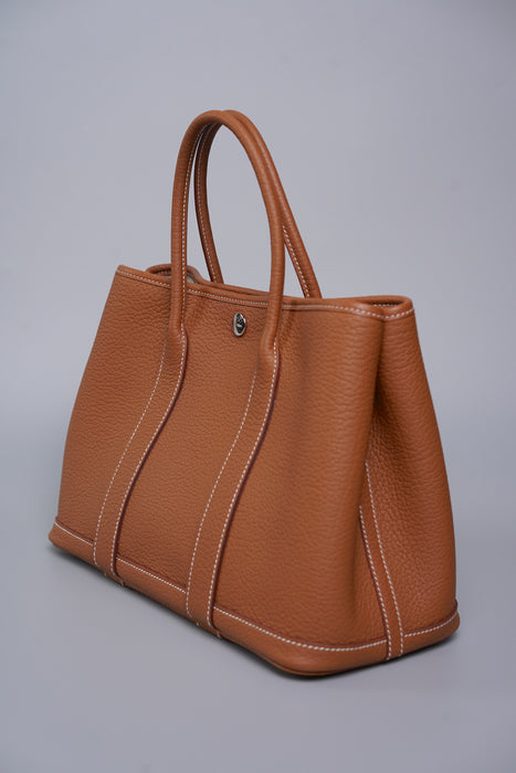 Hermes Garden Party 30 in Gold Phw