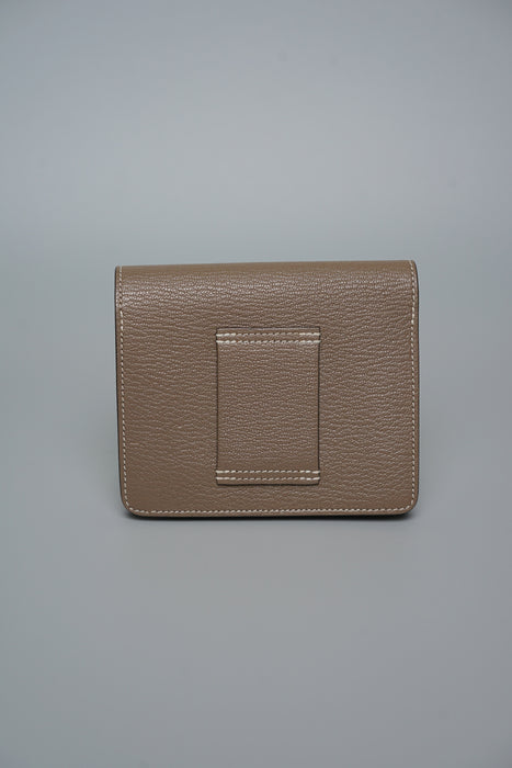 Hermes Roulis Slim Wallet in Etoupe Permabrass