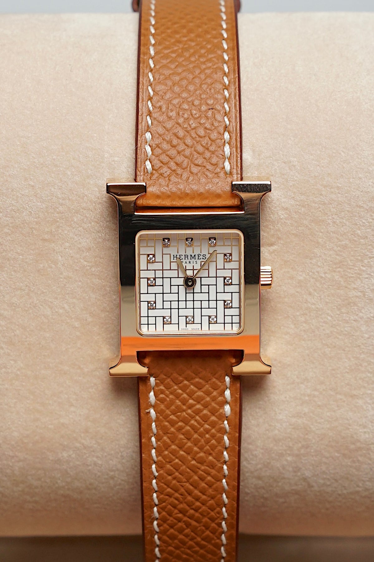 Hermes Heure H PM Watch in Gold (Brand New)– ORANGEPORTER