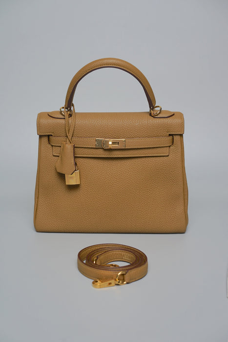 Hermes Kelly 25 in Bronze Togo Ghw