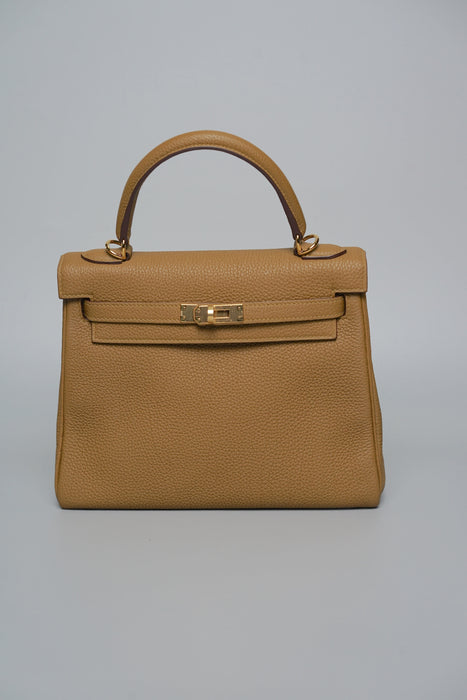 Hermes Kelly 25 in Bronze Togo Ghw