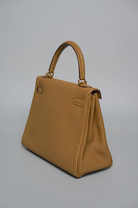 Hermes Kelly 25 in Bronze Togo Ghw