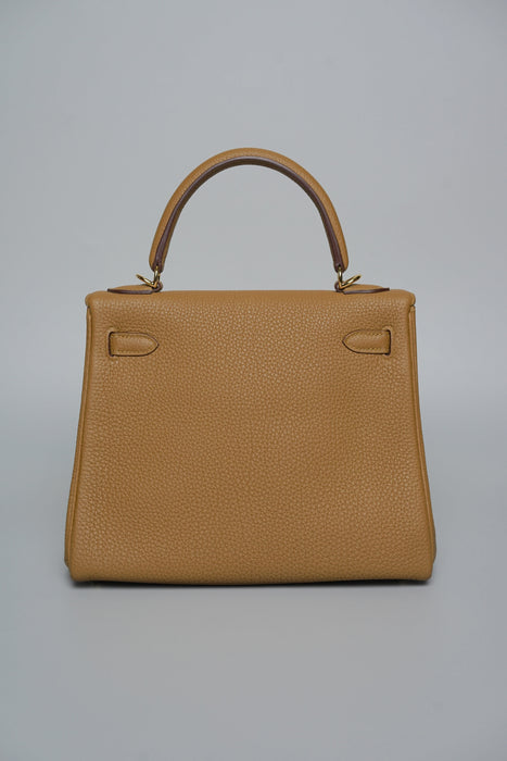 Hermes Kelly 25 in Bronze Togo Ghw