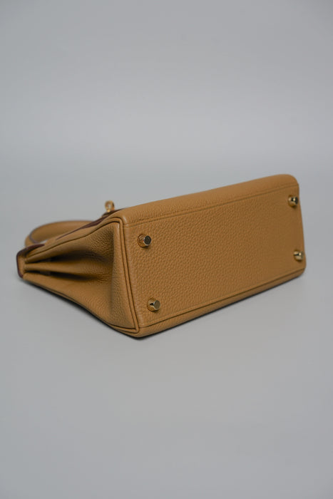 Hermes Kelly 25 in Bronze Togo Ghw