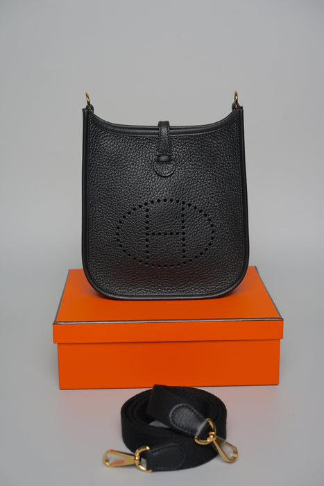 Hermes Mini Evelyne in Noir Ghw (Brand New)