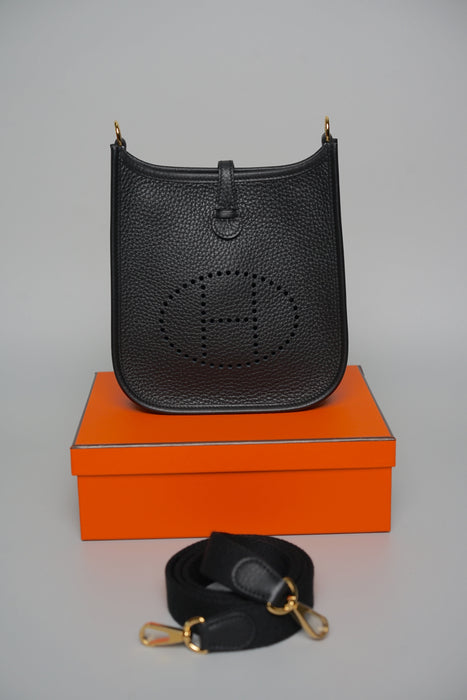 Hermes Mini Evelyne in Noir Ghw (Brand New)