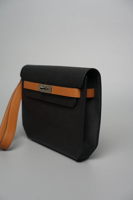 Hermes HSS Kelly Depeche 25 in Black/Gold Phw (Brand New)