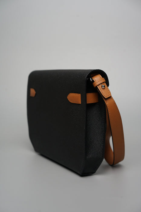 Hermes HSS Kelly Depeche 25 in Black/Gold Phw (Brand New)