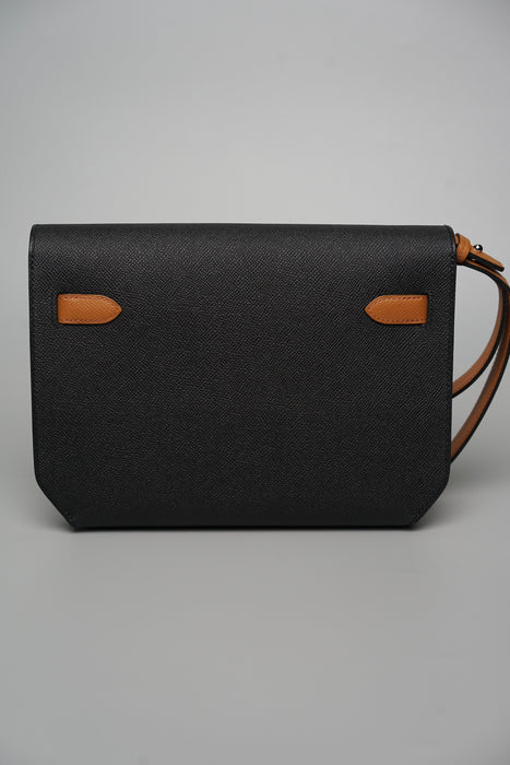 Hermes HSS Kelly Depeche 25 in Black/Gold Phw (Brand New)
