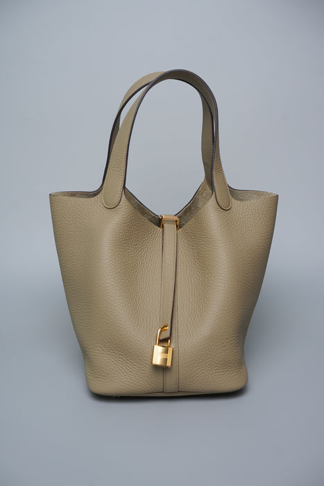 Hermes Picotin 22 in Beige Marfa Ghw
