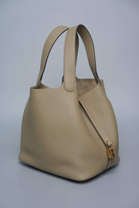 Hermes Picotin 22 in Beige Marfa Ghw