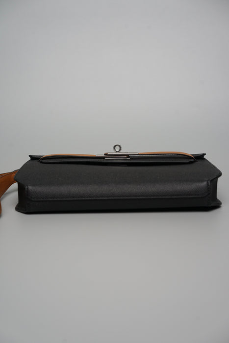 Hermes HSS Kelly Depeche 25 in Black/Gold Phw (Brand New)