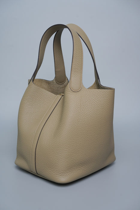 Hermes Picotin 22 in Beige Marfa Ghw