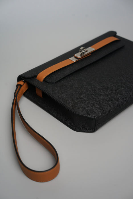 Hermes HSS Kelly Depeche 25 in Black/Gold Phw (Brand New)