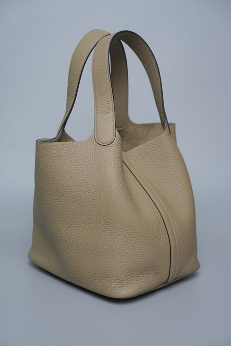 Hermes Picotin 22 in Beige Marfa Ghw