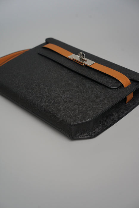 Hermes HSS Kelly Depeche 25 in Black/Gold Phw (Brand New)