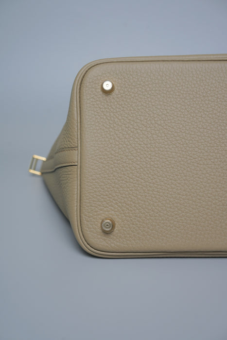 Hermes Picotin 22 in Beige Marfa Ghw