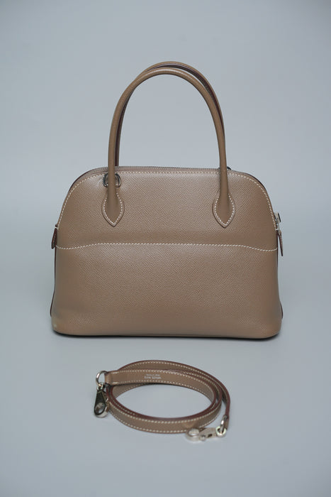 Hermes Bolide 27 in Etoupe Epsom Phw