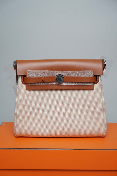 Hermes Mini Herbag in Fauve Phw (Brand New)
