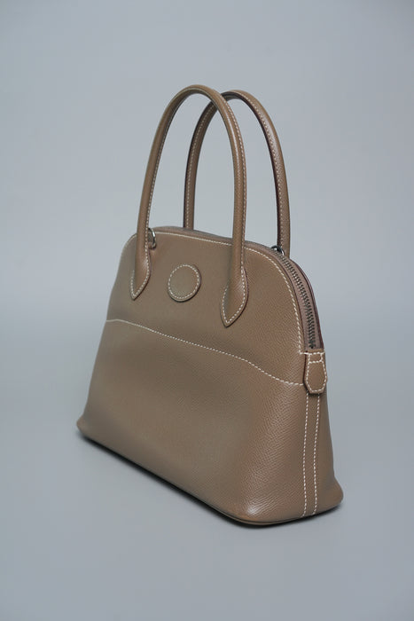 Hermes Bolide 27 in Etoupe Epsom Phw