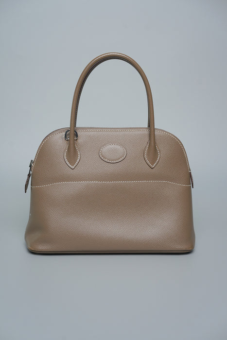 Hermes Bolide 27 in Etoupe Epsom Phw