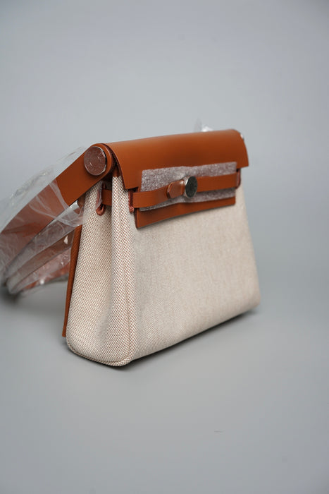 Hermes Mini Herbag in Fauve Phw (Brand New)