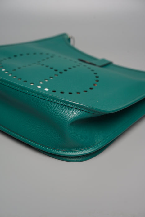 Hermes Evelyne 33 in Malachite Phw