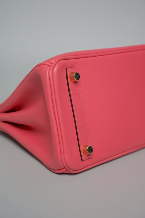 Hermes Birkin 25 in Rose Azalea Swift Ghw