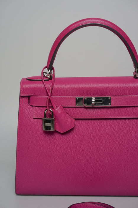 Hermes Kelly 28 Sellier in Rose Pourpre Epsom Phw