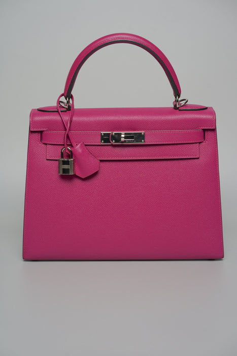 Hermes Kelly 28 Sellier in Rose Pourpre Epsom Phw
