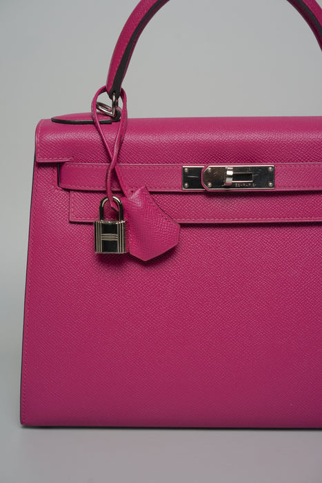 Hermes Kelly 28 Sellier in Rose Pourpre Epsom Phw
