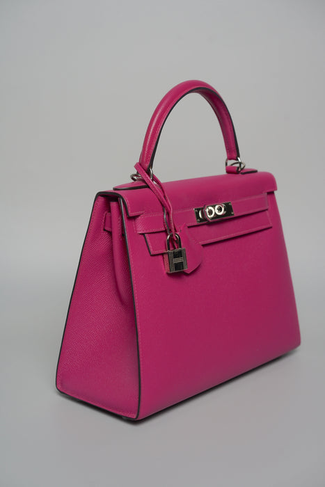 Hermes Kelly 28 Sellier in Rose Pourpre Epsom Phw