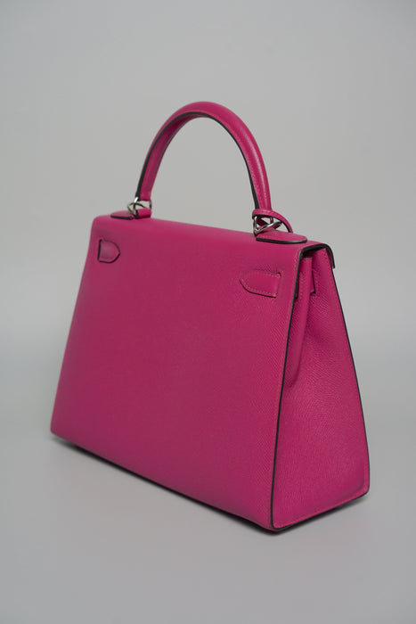 Hermes Kelly 28 Sellier in Rose Pourpre Epsom Phw