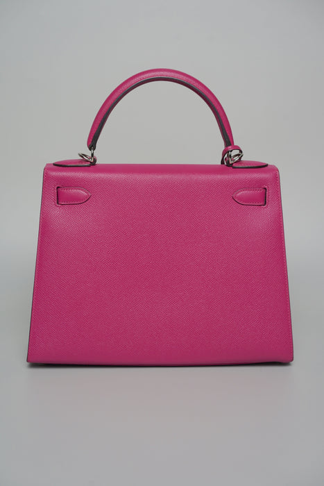 Hermes Kelly 28 Sellier in Rose Pourpre Epsom Phw