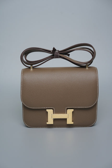 Hermes Constance 18 in Etoupe Epsom Bghw (Brand New)