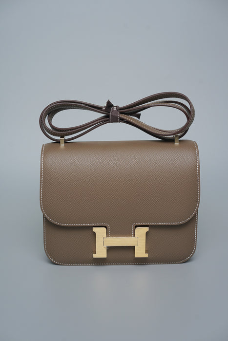 Hermes Constance 18 in Etoupe Epsom Bghw (Brand New)