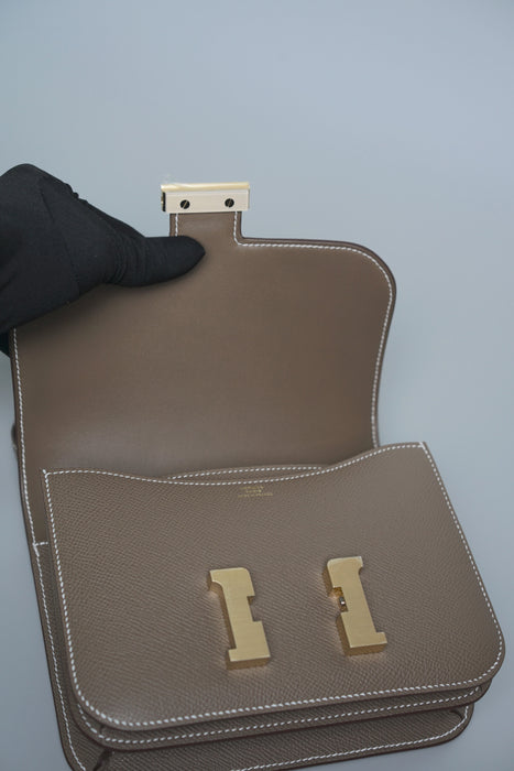 Hermes Constance 18 in Etoupe Epsom Bghw (Brand New)