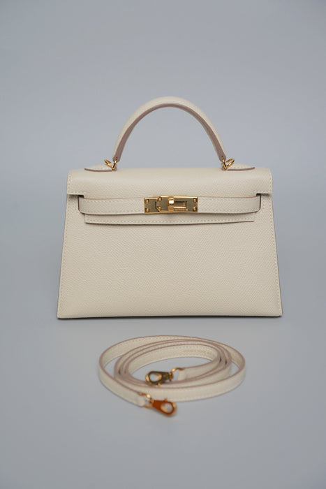 Hermes Kelly 20 in Craie Ghw (Brand New)