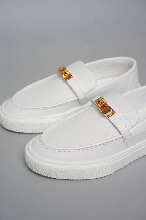 Hermes Game Slip-On Sneaker in Blanc 36.5 (Brand New)