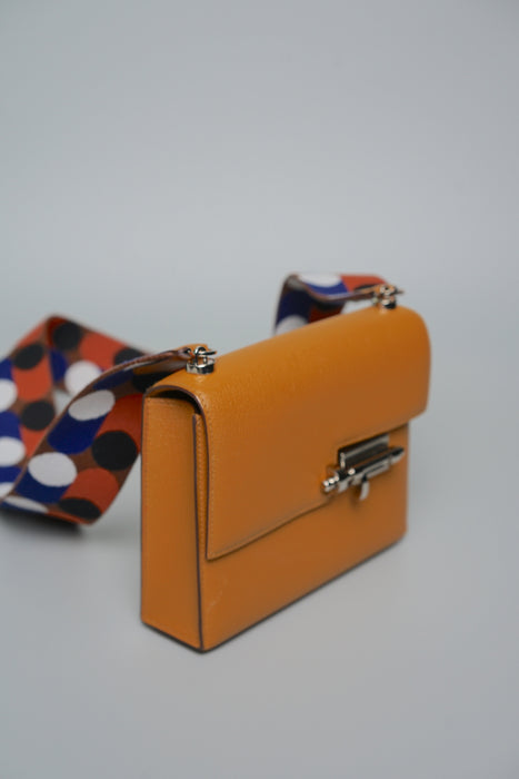 Hermes Verrou Mini Bag in Caramel/Noisette-Cuivre/Noir Phw